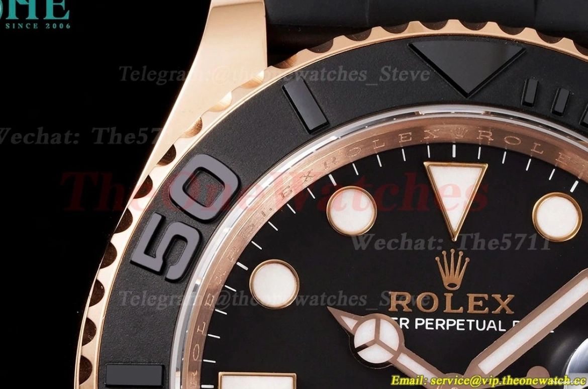 126655 VR3235 RG RU C+S Black Yacht-Master 40mm Dot 0101